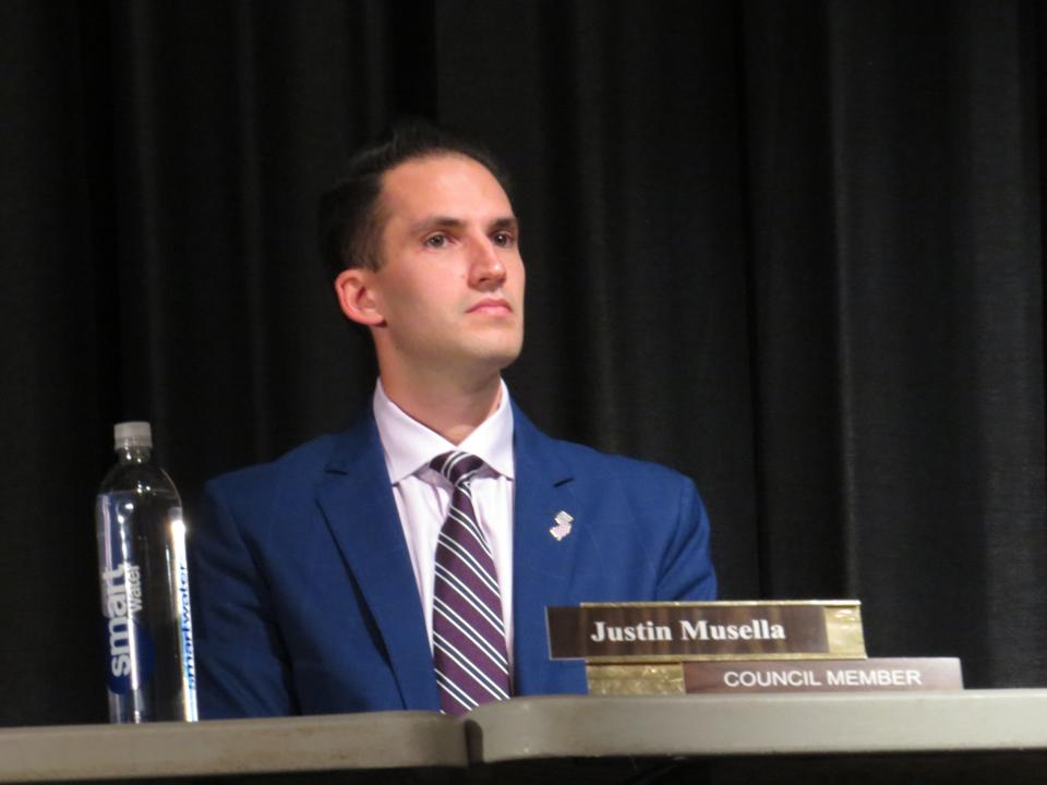 Parsippany Councilman faced criticism for opposing a project labor agreement ordinance at the council's meeting on Oct. 19, 2022 at Parsippany Hills High School.