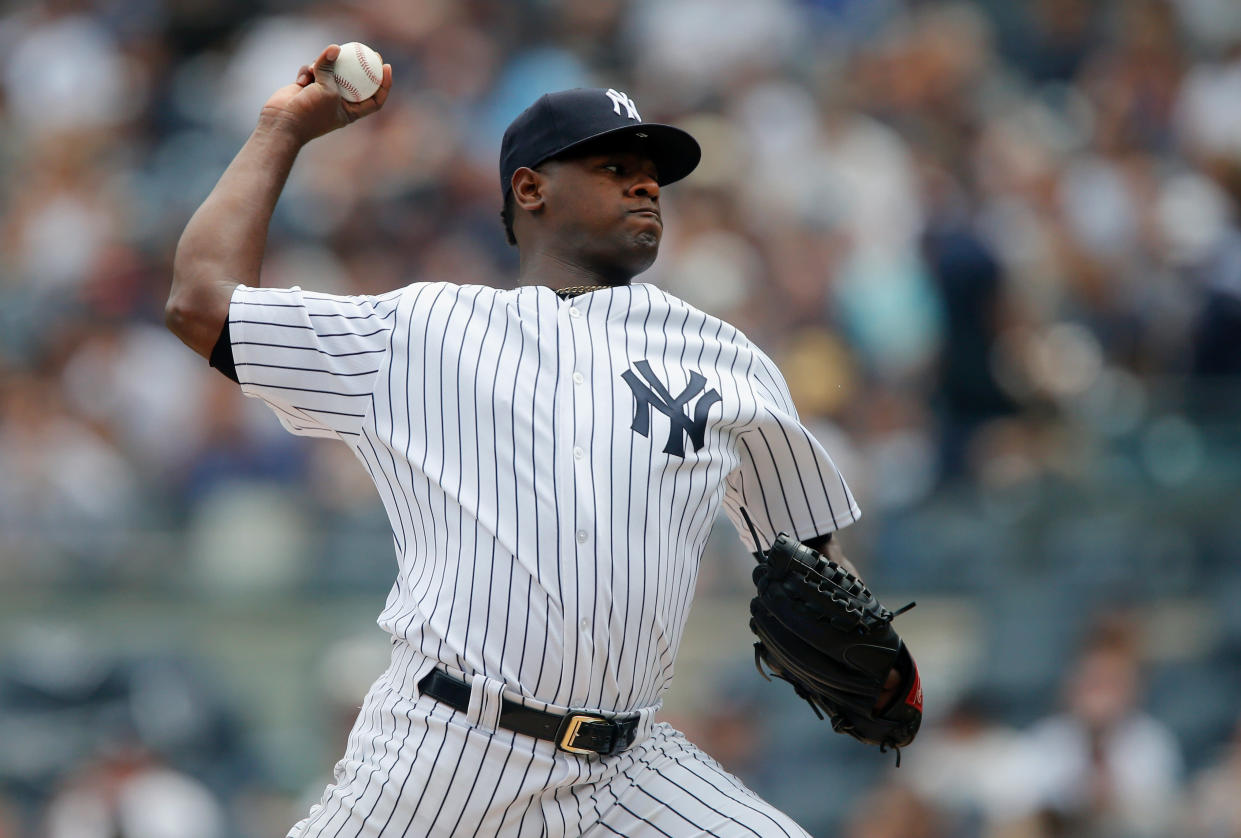 Luis Severino is expected to miss his scheduled opening day start with shoulder inflammation diagnosed on Tuesday. (Getty)