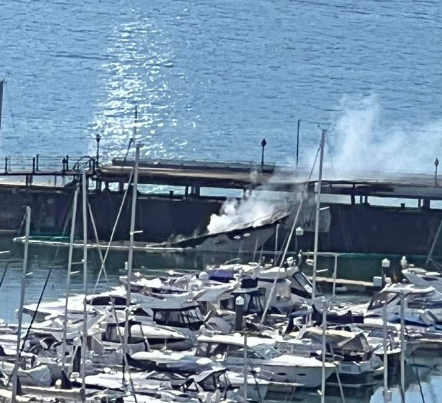 Superyacht fire