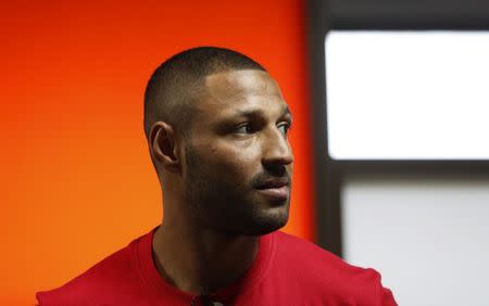 Britain Boxing - Kell Brook & Errol Spence Press Conference - Bramall Lane, Sheffield - 22/3/17 Kell Brook during the press conference Action Images via Reuters / Lee Smith Livepic