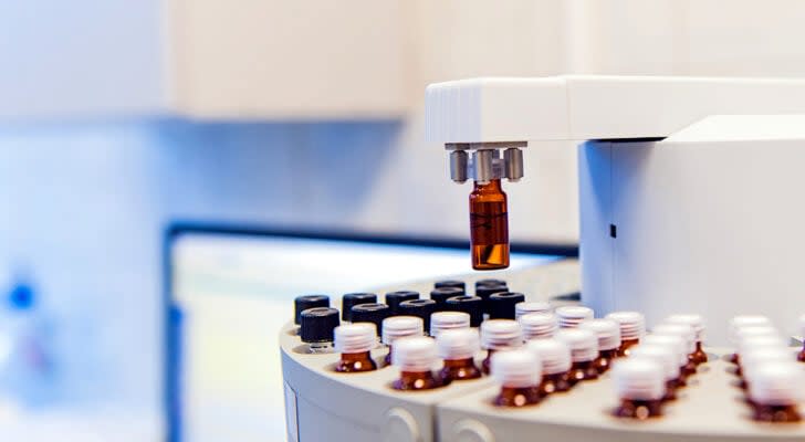 quantification of the sample by gas mass chromatography