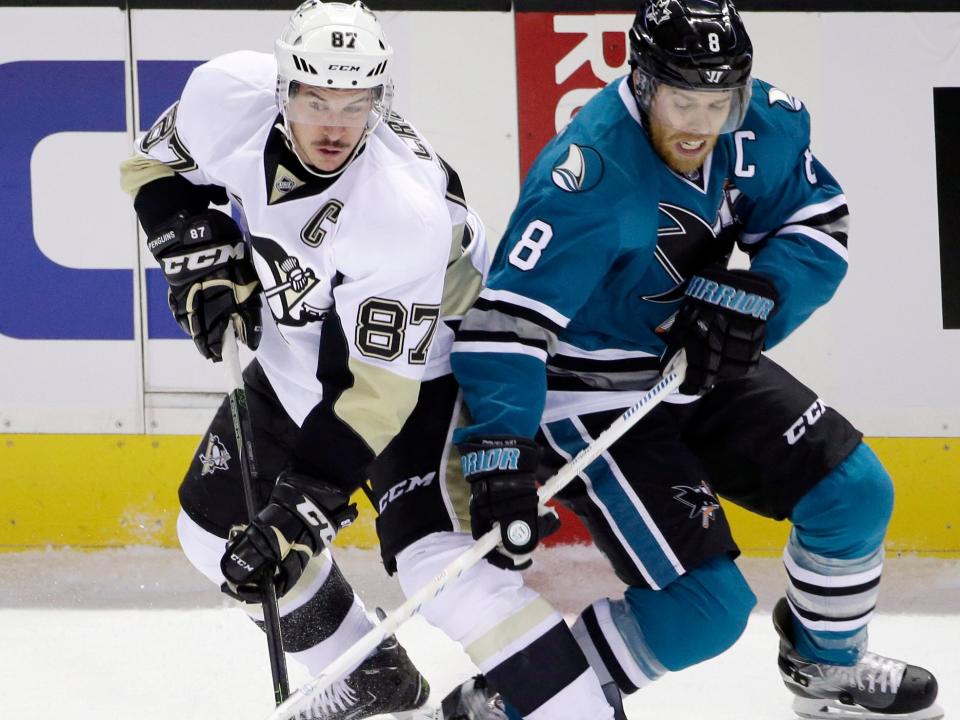 Sidney Crosby and Joe Pavelski