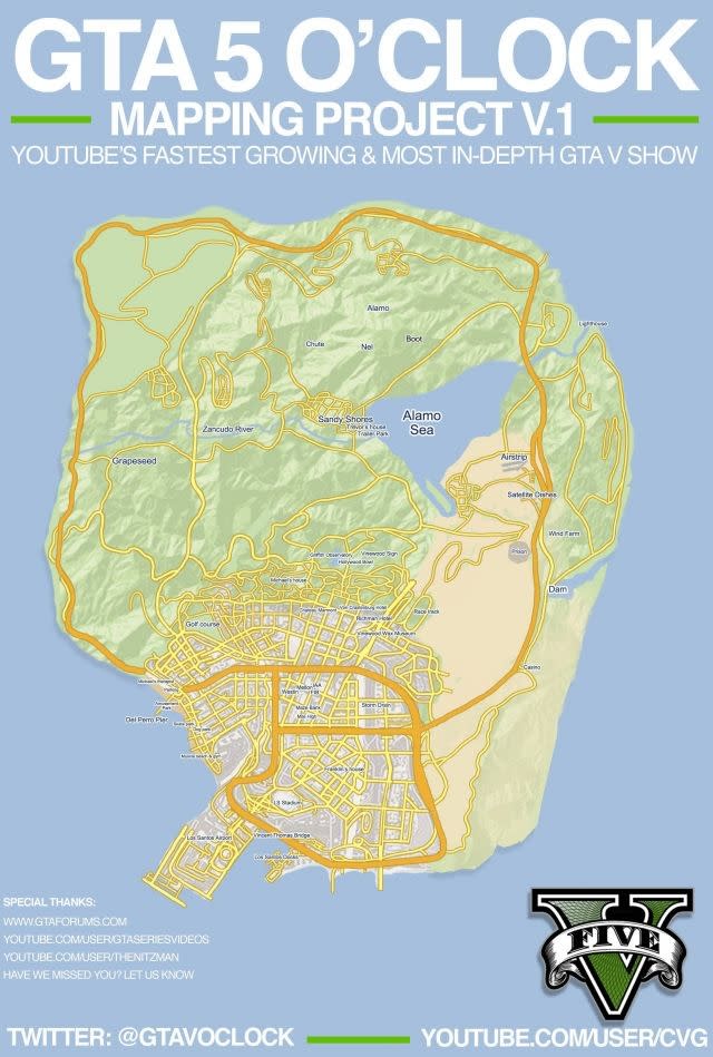 GTA 5: Los Santos map pieced together by fans