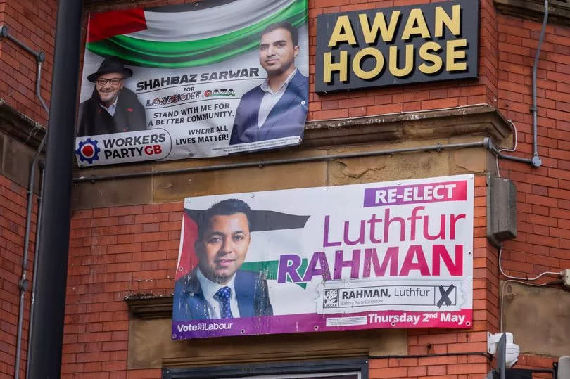 Local election posters in Longsight