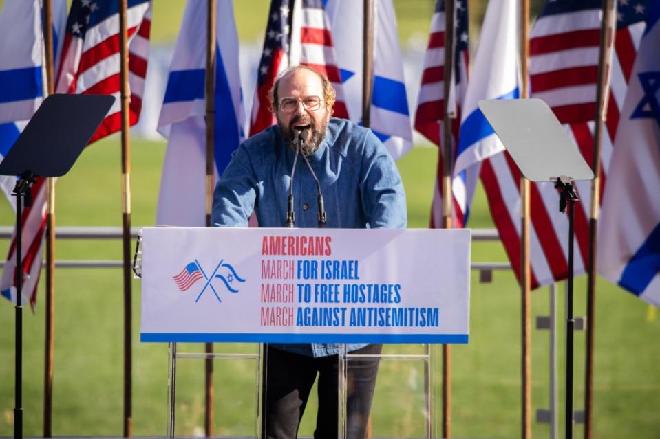 Gelman speaks during March for Israel at the National Mall on Nov. 14, 2023, in Washington, DC. Getty Images