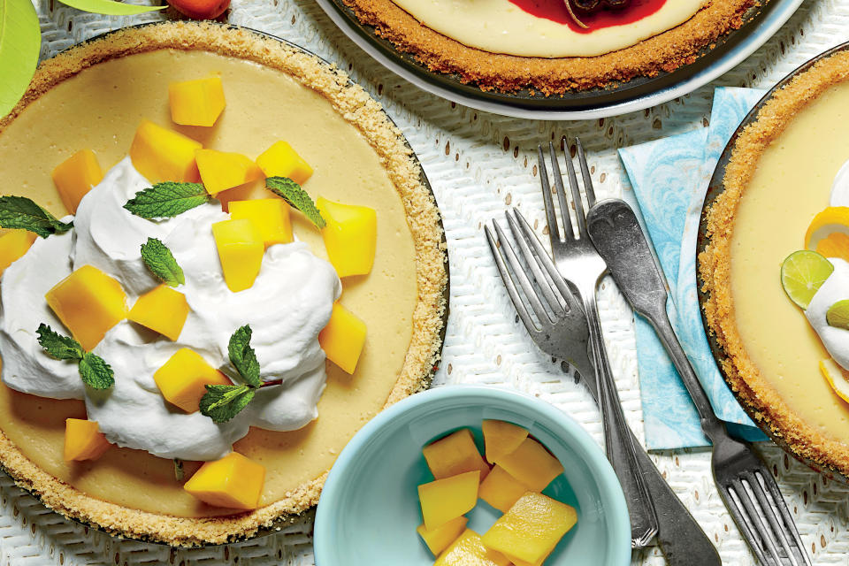 Mango-Lemon-Buttermilk Icebox Pie with Baked Saltine Cracker Crust