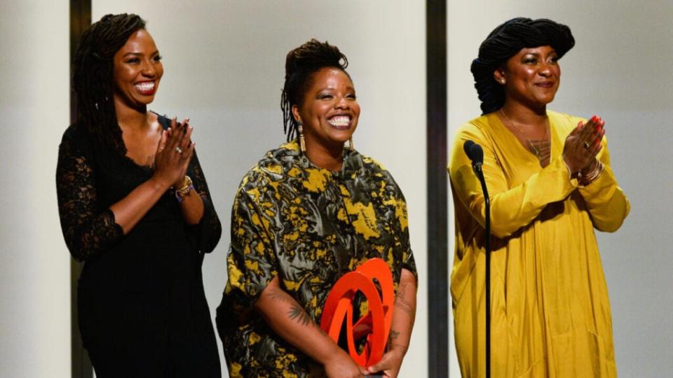 Black Lives Matter co-founders Opal Tometi, Patrisse Cullors, and Alicia Garza