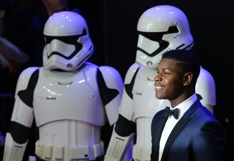 British actor John Boyega attends the opening of the European Premiere of "Star Wars: The Force Awakens" in central London on December 16, 2015