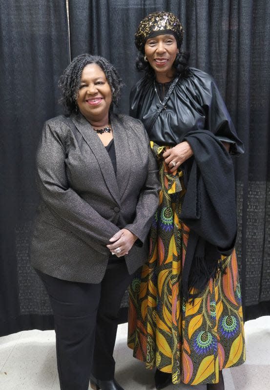 Stephanie Winfrey and Gertrude Copeland attended the 22nd Annual Jewel Awards Banquet presented by the Jackson Madison County African American Chamber of Commerce on Saturday, February 18, 2023, at the Carl Perkins Civic Center in downtown Jackson, Tennessee. The event is held annually to honor outstanding African American Business Owners. Guests were treated to a buffet dinner, an awards presentation, and entertainment by the Smooth Jazz Progressions band.