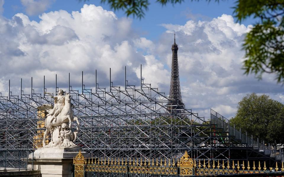 Preparation work for the Olympics, including spectator stands, is well underway ahead of the summer