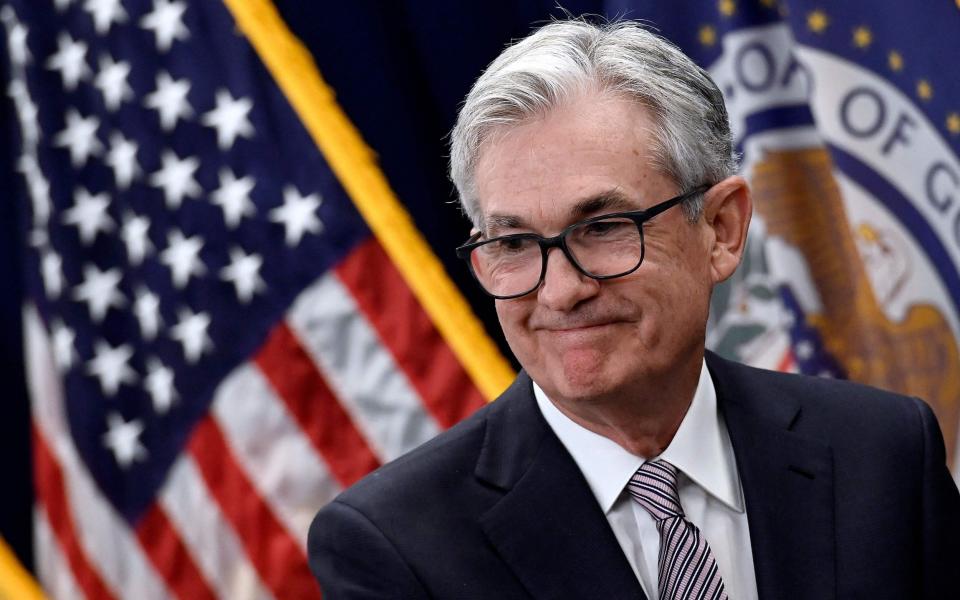 Federal Reserve Powell inflation central banks Davos - OLIVIER DOULIERY/AFP via Getty Images