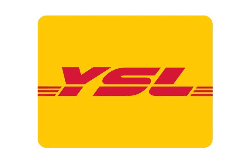 <p>Yves Saint Laurent se convirtió en la empresa de correo DHL. </p>