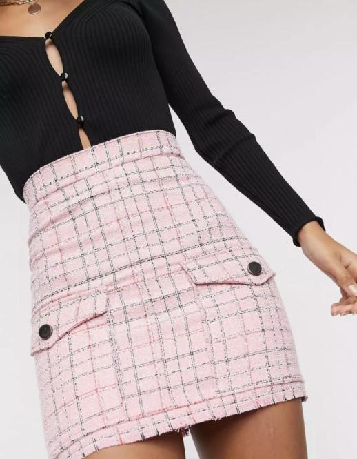 Olivia Rodrigo: Pink Tweed Jacket and Skirt