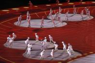 <p>Performers during the closing ceremony. REUTERS/Jorge Silva </p>