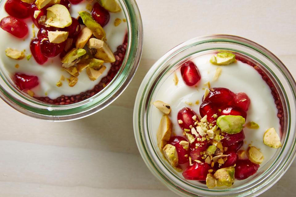 Pomegranate-Chia Seed Yogurt Parfait