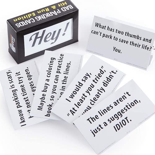 Witty Yeti Bad Parking Cards, funny stocking stuffers