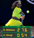 <p>Serena Williams defeats the courageous Italian Camila Giorgi in the first round.</p>