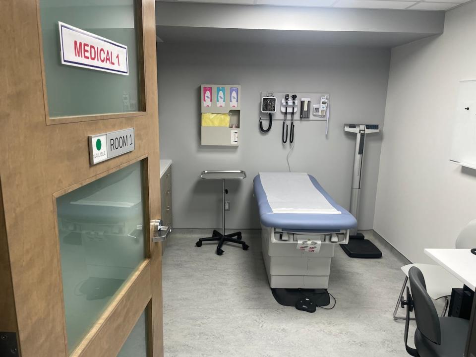 Volunteer Beth Hayhoe says a large, new health and dental centre shows clients they deserve a dedicated space for their well-being. More rooms like this one allow more volunteers to provide different types of care at one time.