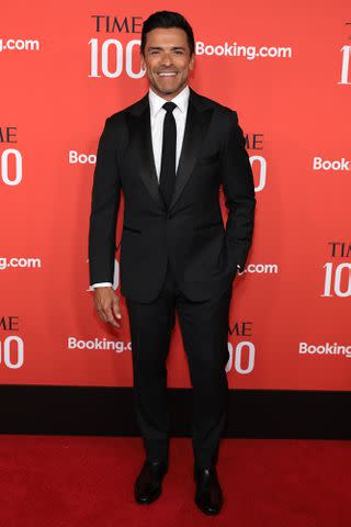 <p>Dimitrios Kambouris/Getty</p> Mark Consuelos on April 25, 2024 in New York City.