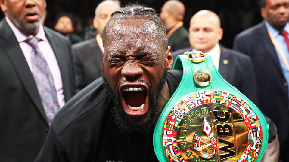 Wilder retained his heavyweight belt with yet another first round . KO. Pic: Getty