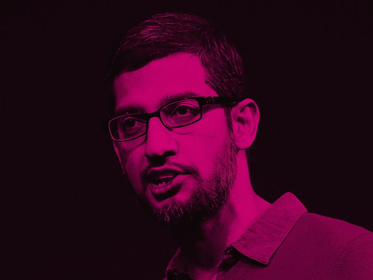 sundar pichai fuschia colour google color