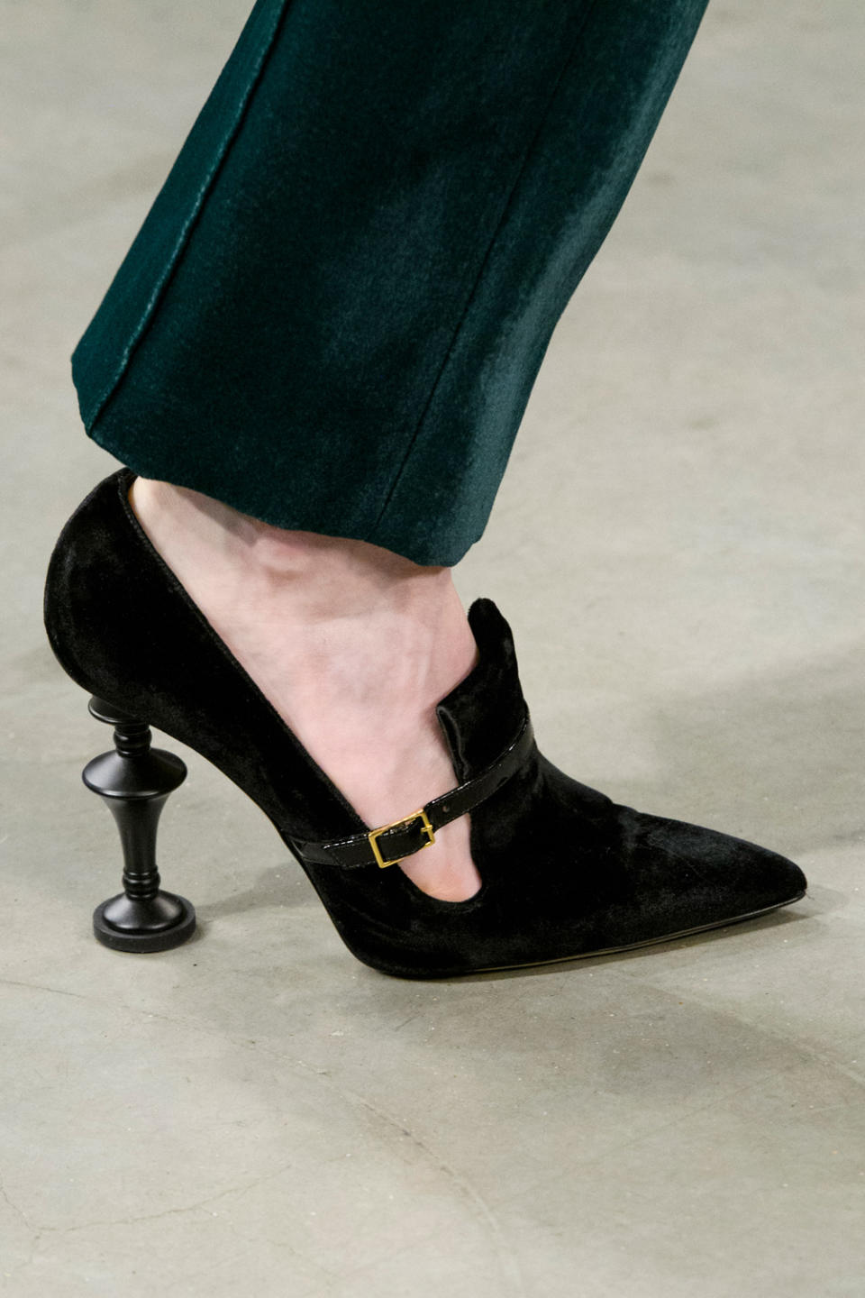 Black Velvet Decorative Heel, Mary Katrantzou Fall/Winter 2017