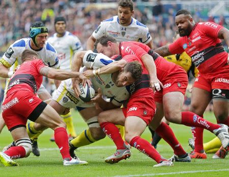 Rugby Union - ASM Clermont Auvergne v RC Toulon - European Rugby Champions Cup Final - Twickenham Stadium, London, England - 2/5/15 Jamie Cudmore of ASM Clermont Auvergne in action Action Images via Reuters / Henry Browne