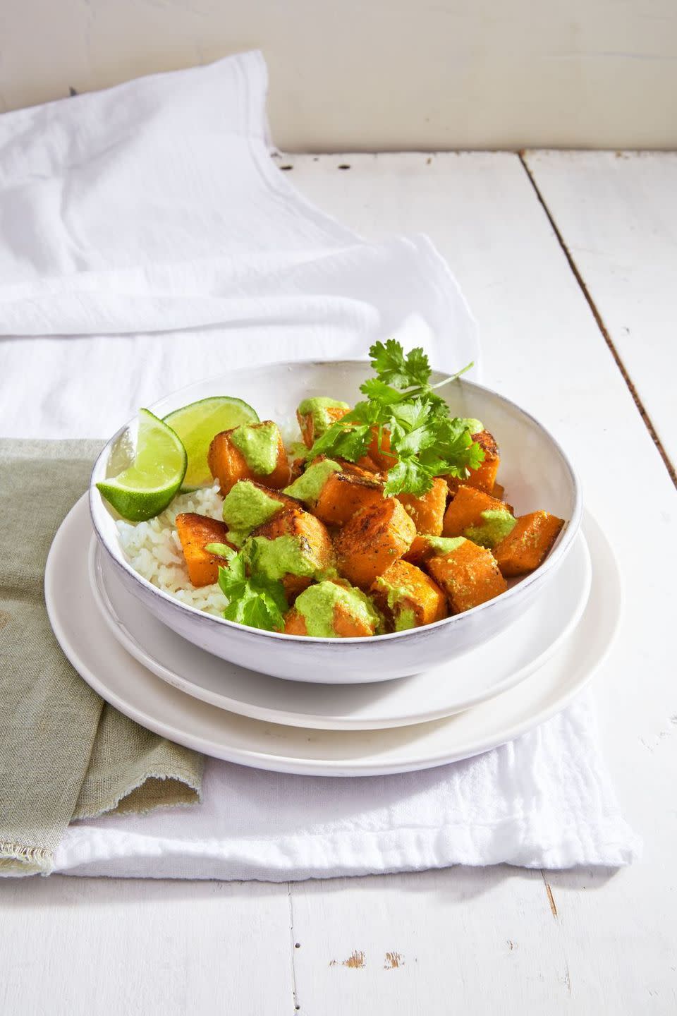 Roasted Squash and Pumpkin Seed Mole Bowls