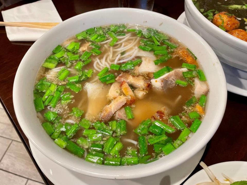 Bun nuoc leo is one of the best soups at Tây Giang, a Vietnamese restaurant in south Sacramento. Benjy Egel/begel@sacbee.com