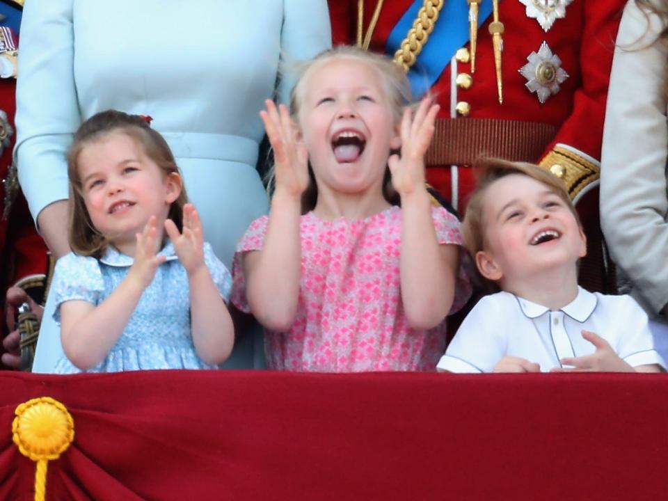 princess charlotte prince george trooping the colour