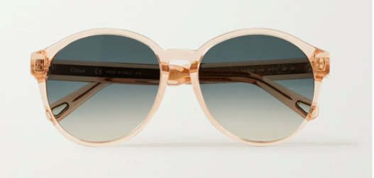 Chloe willow round-frame acetate and gold-tone sunglasses, 60% off,US$204.85/ Approx. SGD 286 (was US$547.98). PHOTO: NET-A-PORTER