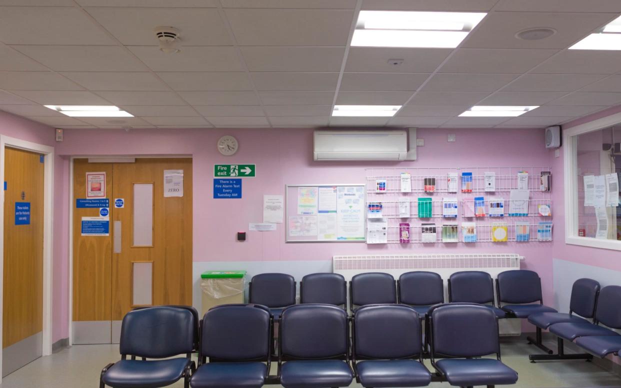 Waiting rooms are left empty as the NHS records the highest number of patients waiting to start hospital treatment since records began in August 2007 - iStockphoto/Contributor