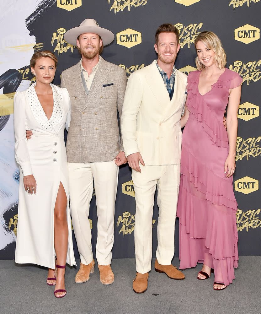 Florida Georgia Line walked the CMT red carpet with their wives.