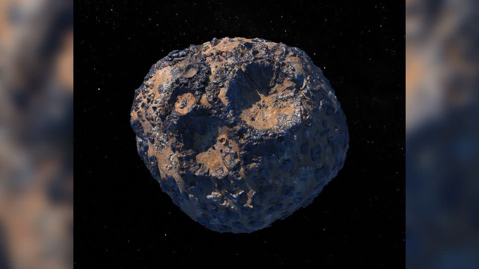 This illustration depicts how scientists envision the Psyche asteroid. - NASA/JPL-Caltech/ASU