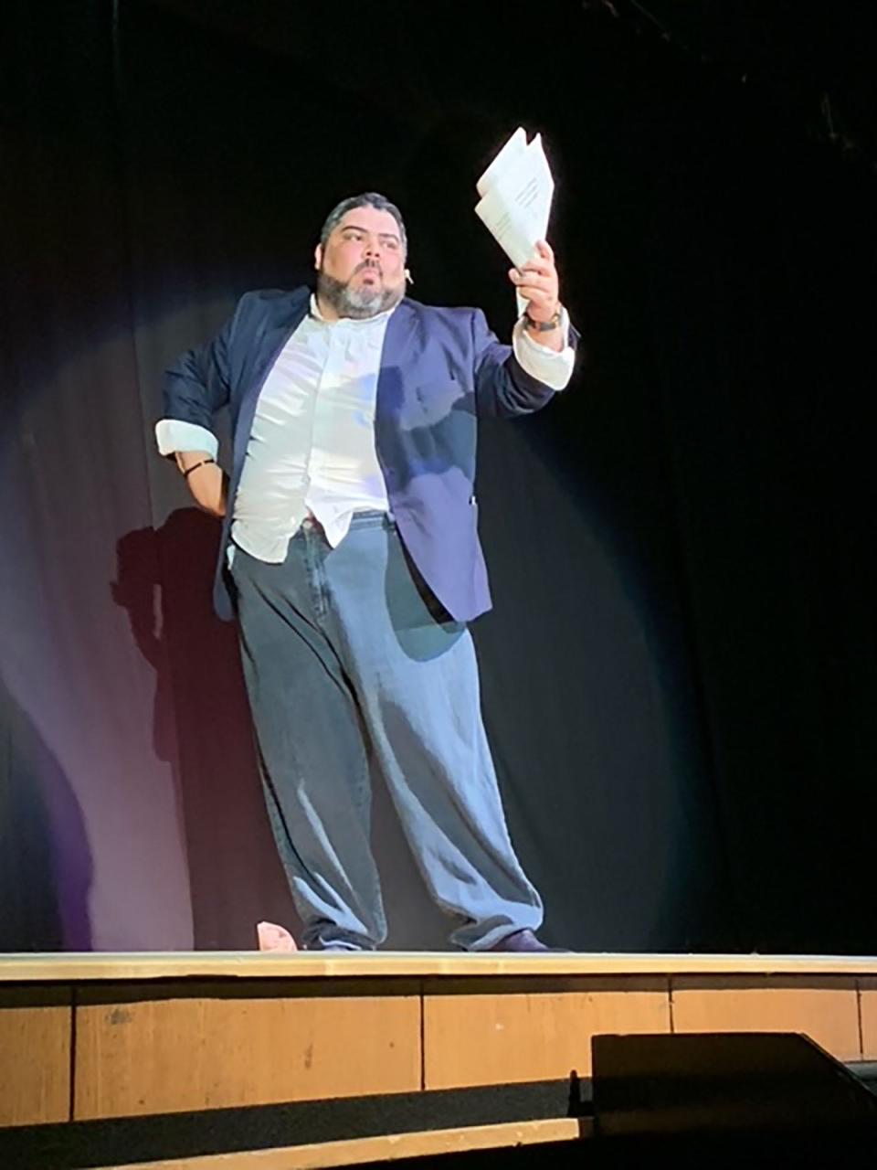 Magician Hansel Kreutzberger dazzled the audience at Saturday's showcase performance at Colon High School, where he poured a quart of milk into a paper funnel. The milk, of course, disappeared and the newsprint was dry.