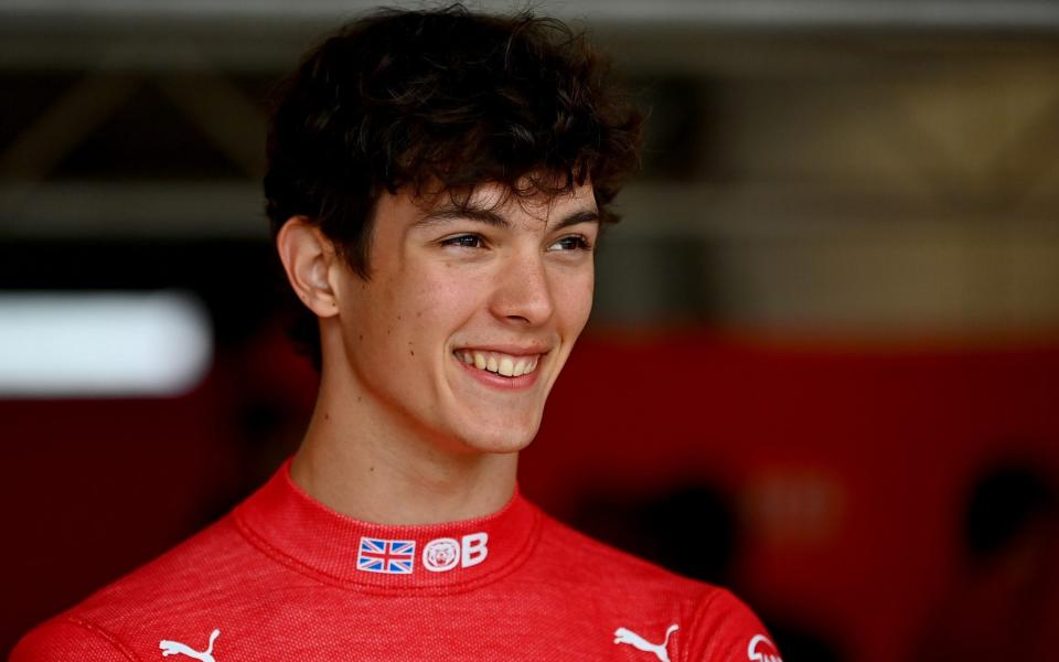 Oliver Bearman of Great Britain and PREMA Racing (3) looks on in the Paddock prior to practice ahead of Round 8 Silverstone of the Formula 2 Championship at Silverstone Circuit on July 05, 2024 in Northampton, England.