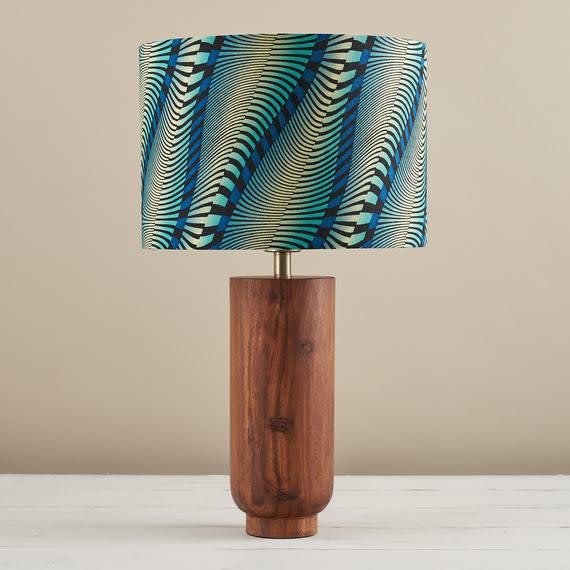 3) African Wax Print Drum Lampshade