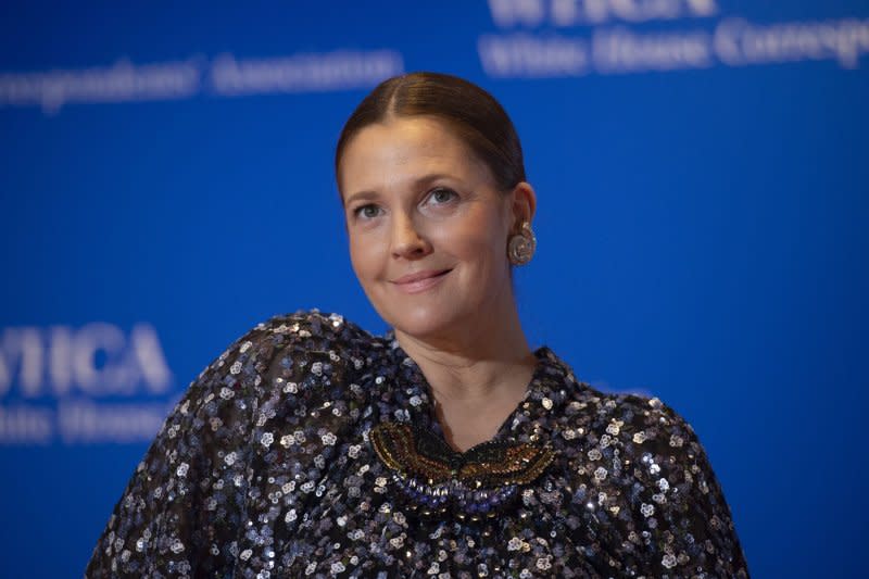 Drew Barrymore arrives at the 2022 White House Correspondents' Association Dinner at the Washington Hilton in Washington. File Photo by Bonnie Cash/UPI