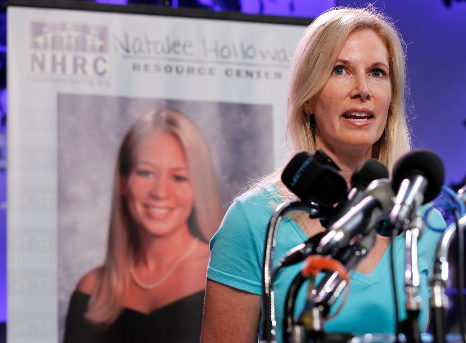 Beth Holloway, mother of Natalee Holloway,  claims in the federal lawsuit filed Friday, Feb. 2, 2018, that the deception surrounding 'The Disappearance of Natalee Holloway' was so complete she was even tricked her into providing a DNA sample to match against what producers claimed were remains that could be those of her long-missing daughter.