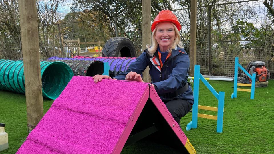 Anneka Rice in Challenge Anneka. (Channel 5)