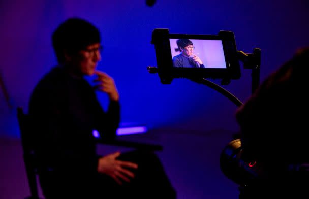 PHOTO: Ke Huy Quan is interviewed for AANHPI Month on ABC. (Gabby Jones/ABC News)