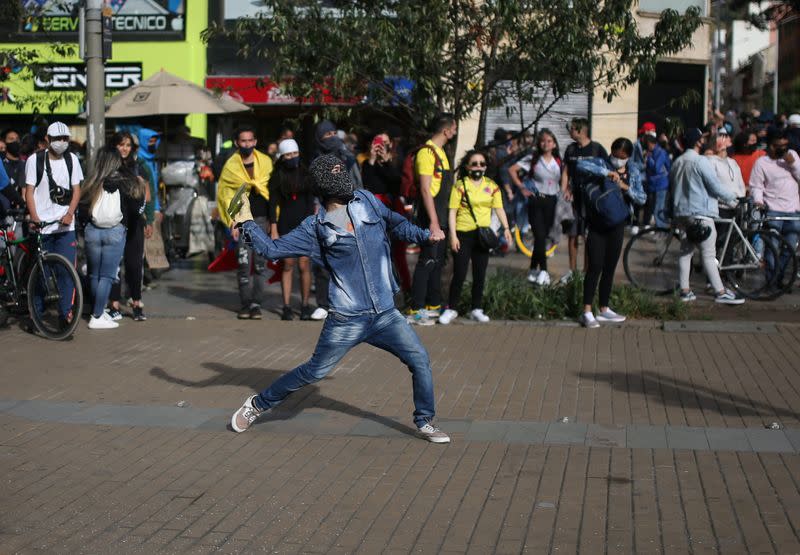 Protests against police brutality in Bogota