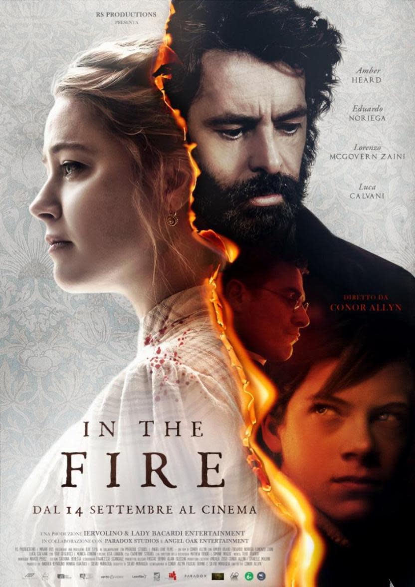 Póster de In the Fire, la nueva película de Amber Heard. (Crédito: Saban Films)