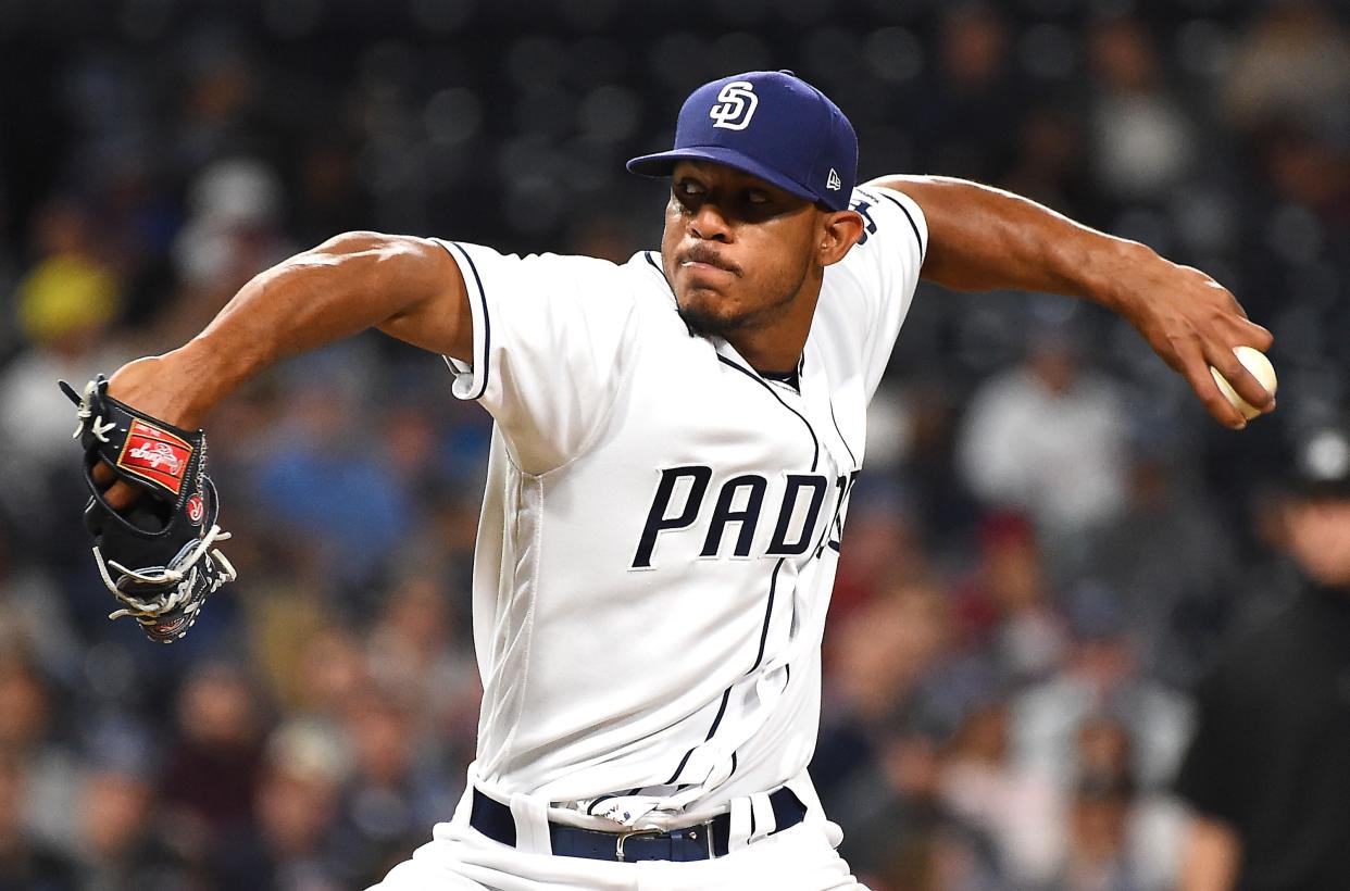 Padres pitcher Jose Torres was arrested in December on domestic violence charges and won't be in Padres camp. (Getty Images)