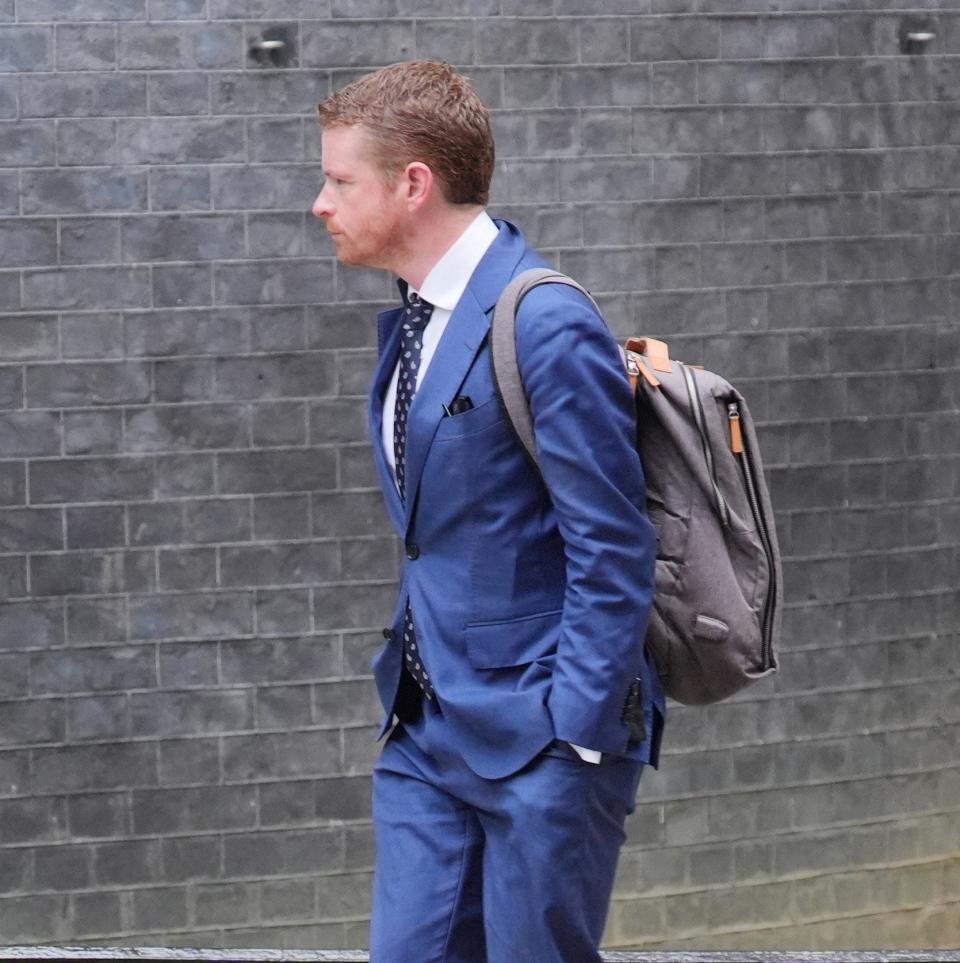 Morgan McSweeney, the Downing Street chief of staff, arrives at No 10 this morning