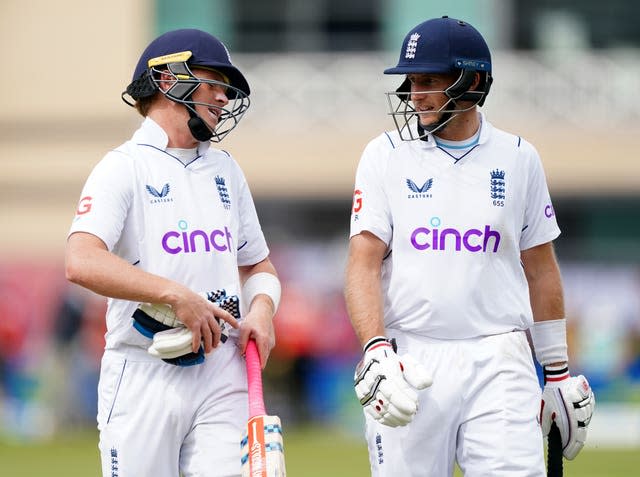 Joe Root (right) has admitted and Ollie Pope (left) will be 