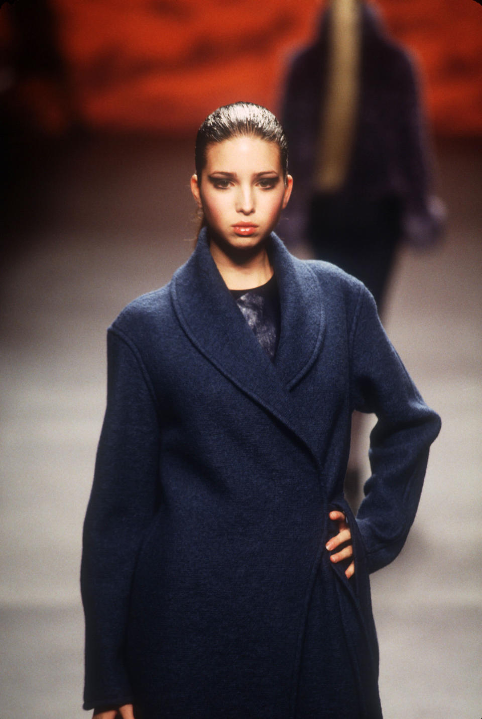 Ivanka Trump walking for Marc Bouwer in February 1999