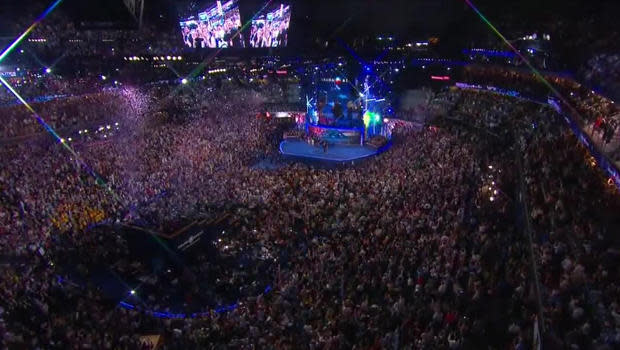 A view of the Democratic National Convention in 2012, when social distancing wasn't yet a thing.  / Credit: CBS News