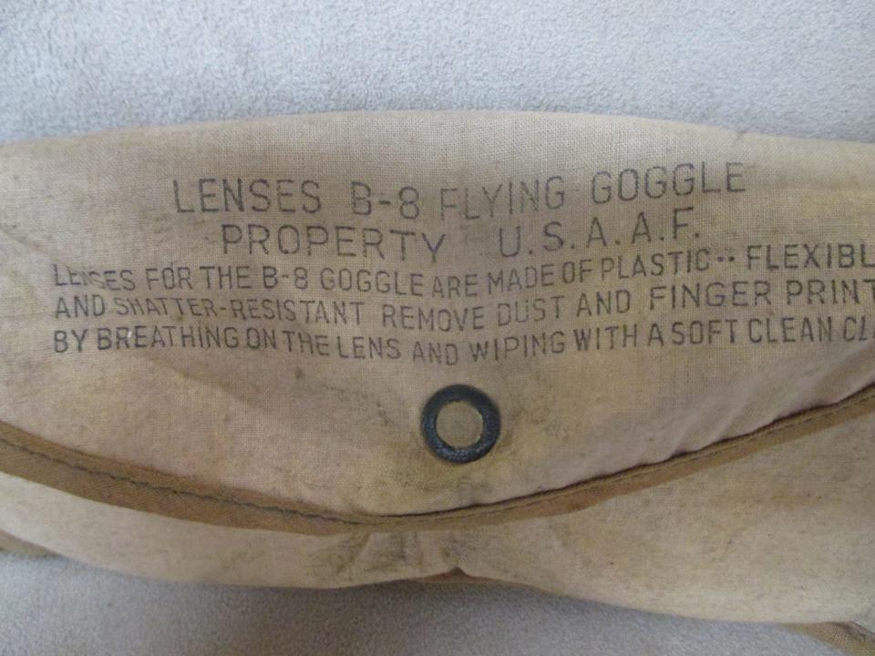 WWII artifacts like this packet of assorted goggle lenses ($50) show just how far flight gear has come.