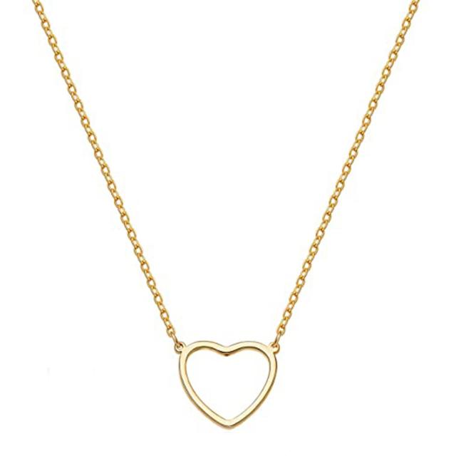 Tewiky Cute Heart Necklace Gold Heart Pendant Choker Necklaces
